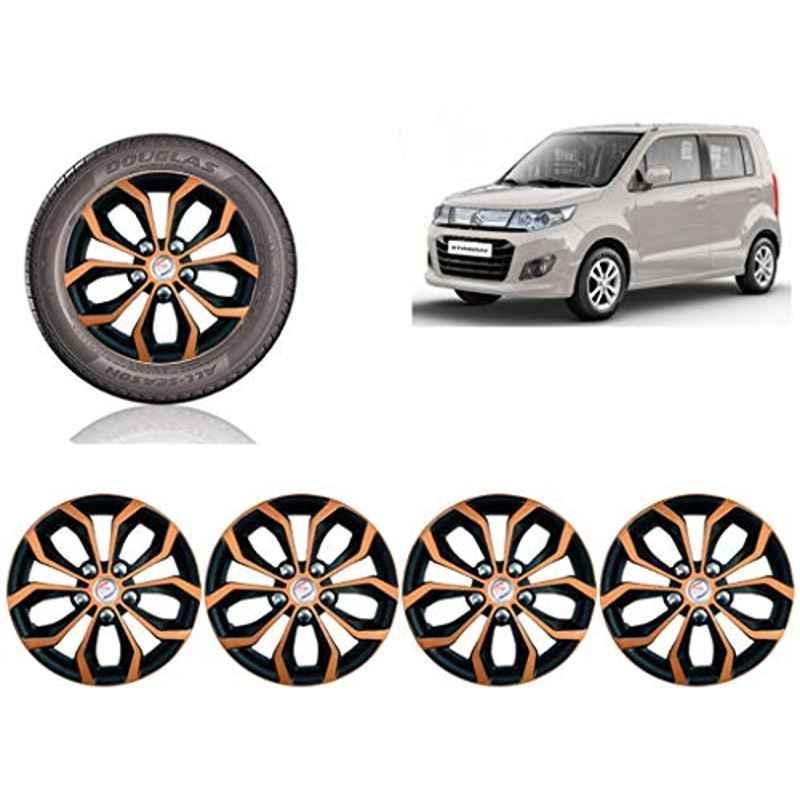 Auto Pearl 4 Pcs 13 inch ABS Copper & Black Car Wheel Cover Set for Maruti Suzuki WagonR Stingray