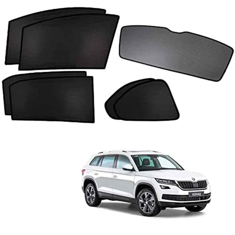 Kozdiko 5 Pcs Mesh Black Fixed Window & Rear Sun Shade Set for Skoda Kodiaq