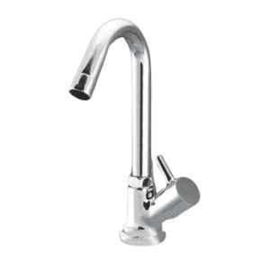 IRIS Flora Brass Chrome Finish 360 degree Moving Spout Swan Neck Wash Basin Tap