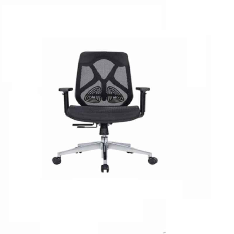 Klass Ergonomic Berlin 26x22x41 inch 120kg Medium Back Breathable Mesh Black Office Chair, KL BC 012-picture-32