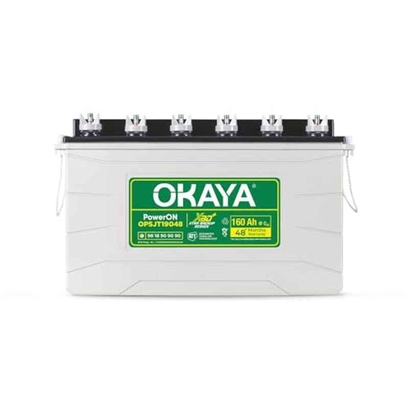 Okaya PowerON 160Ah 12V Jumbo Tubular Inverter Battery with XBD+ Technology, OPSJT19048