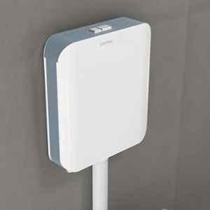 Plantex Flush Tank for Toilet/7 LTR Water Capacity Polypropylene Toilet Flush Tank/Slim and Dual Tone Cistern with Internal Accessories Grey & White