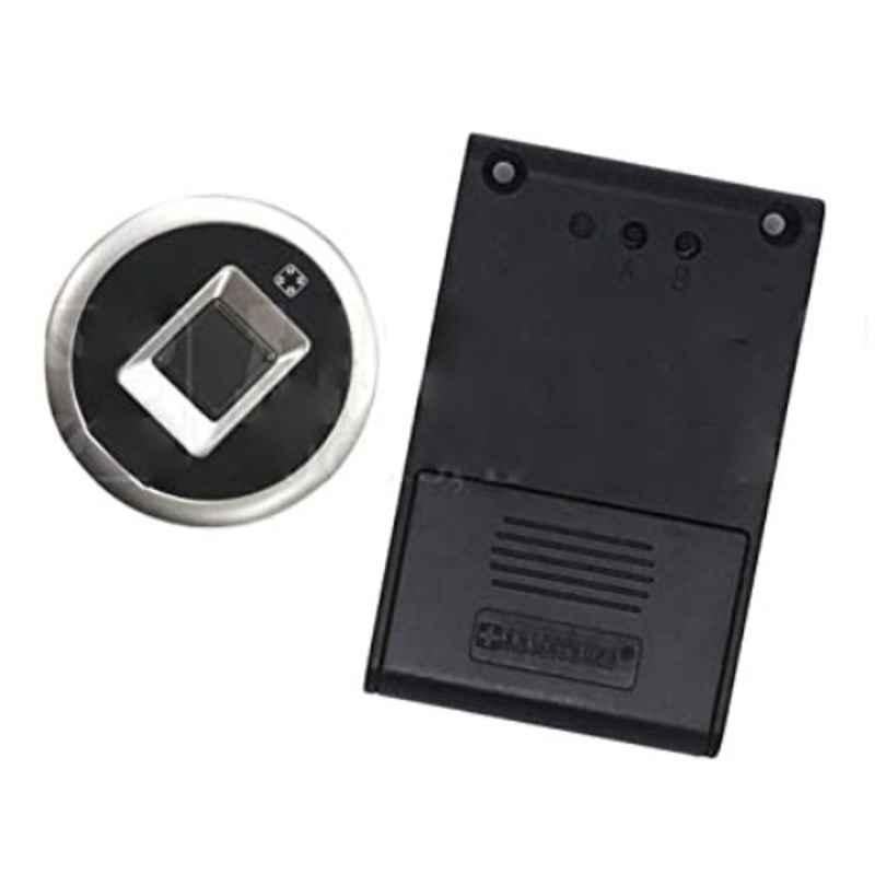 Armstrong 4.5V 91x58x16.5mm Zinc Alloy & ABS Matte Chrome Rectangular Biometric Digital Cabinet Lock with Card, SDWF-MC002-G2