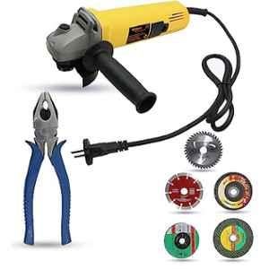 Walkers 800W 4 inch Angle Grinder with 5 Pcs Wheel & 8 inch Plier, WKCB472