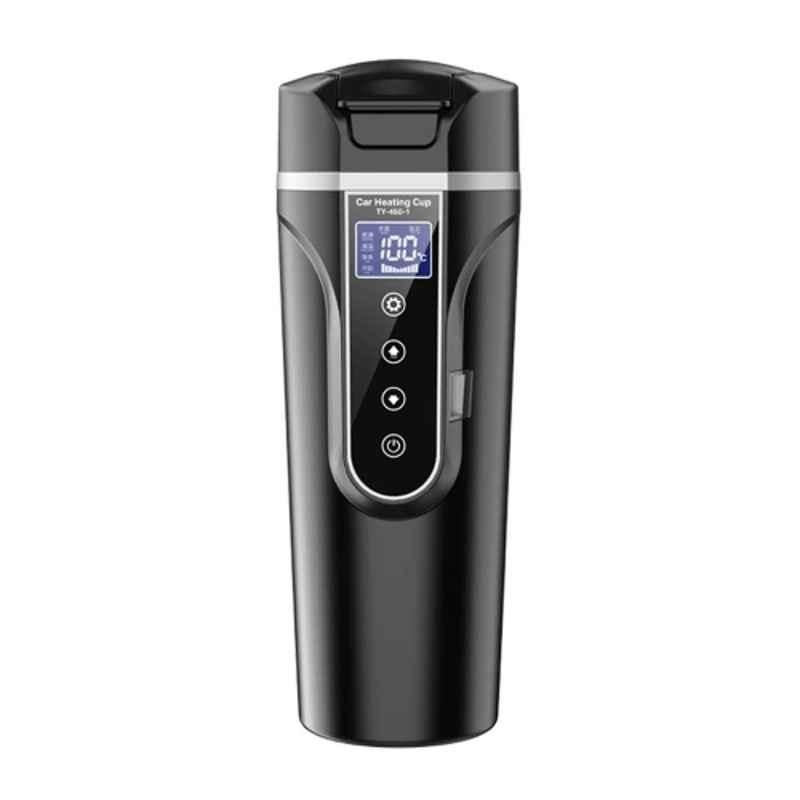 Ametron 500ml Stainless Steel 304 Black Smart Car Electric Kettle with LCD Digital Temperature Display, ATL-396
