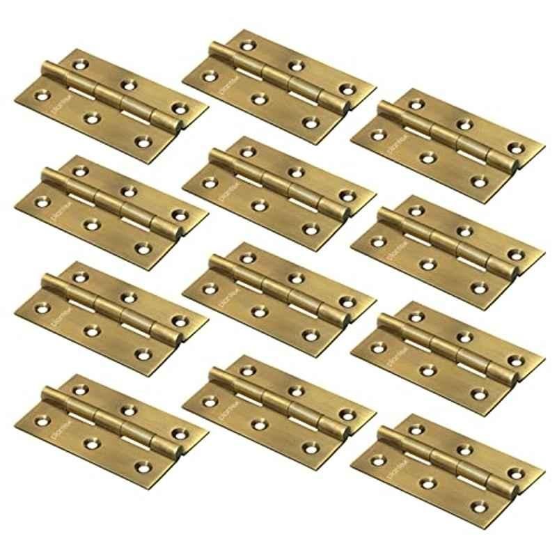 Plantex Stainless Steel Door Hinges 3 inchx16 Gauge/1.5 mm Thickness Home/Office/Hotel/Hinges for Main Door/Soft Movement Door Hinge/Kabza 2 Antique Brass