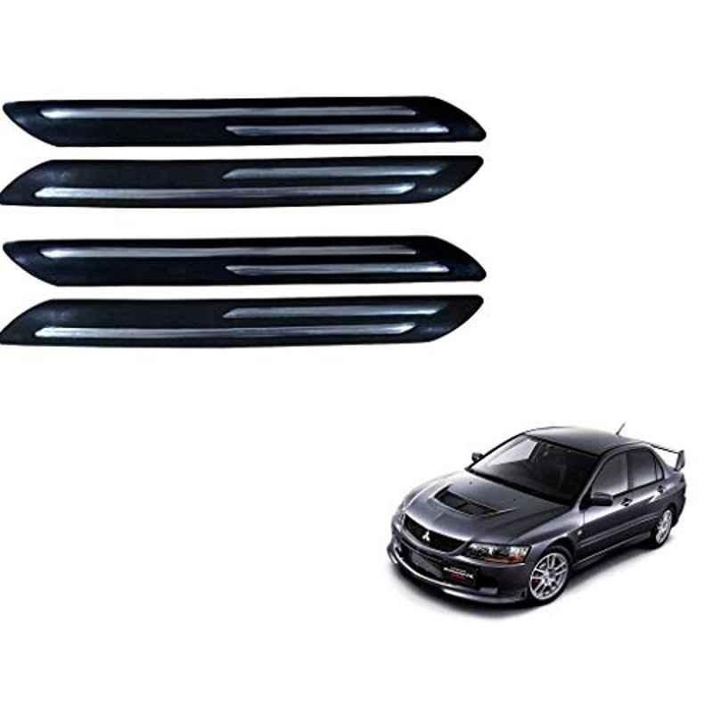 Kozdiko 4 Pcs Double Chrome Bumper Protector Black Set for Mitsubishi Lancer