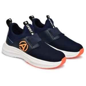 Ambrick 51BLUE-OR Mesh Blue & Orange Steel Toe Industrial Safety Shoes with Air Mix Sole for Men, Size: 7