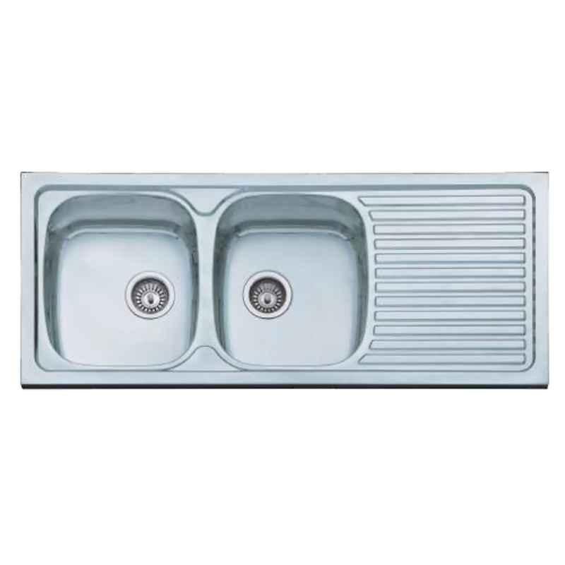 Milano ML-1165 1160x500mm Stainless Steel Double Bowl Kitchen Sink, 140700200090