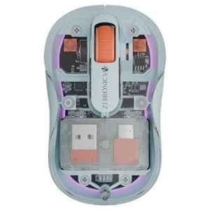 Zebronics Glassy 10 2.4GHz Blue Wireless Mouse with Nano Receiver & RGB LED
