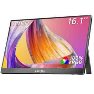 Arzopa Z1C 16.1 inch 1920x1080p Portable Monitor IPS FHD Portable LED Monitor with Kickstand