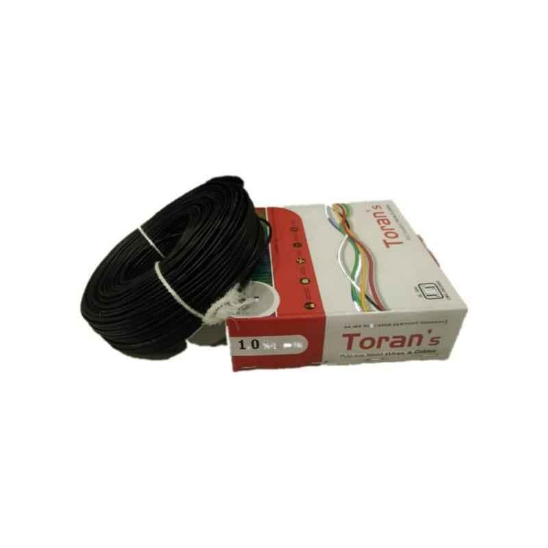 Toran 1 Sqmm Black PVC Insulated Cable, Length: 90 m