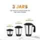 Candes MG-154 Maple 500W Orange & Black Mixer Grinder with 3 Jar