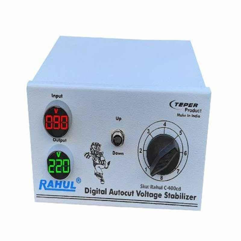 Rahul C-400CD 90-280V 450VA Single Phase Digital Autocut Voltage Stabilizer