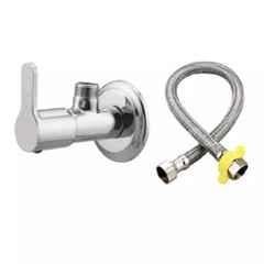 Fastgear 2 Pcs Stainless Steel Silver Chrome Finish Bathroom Faucet Set, FG2263