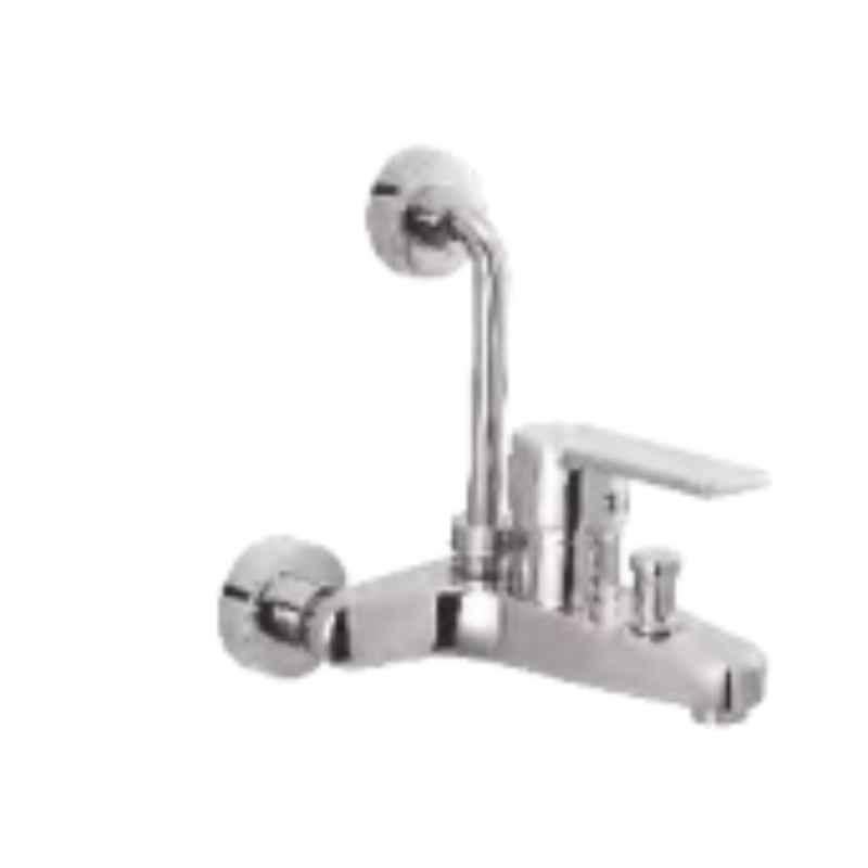 Somany Kenzo Brass Chrome Finish Wall Mixer with L Bend, 272110270171