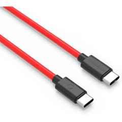 Twance 1.5m 3.1A 480Mbps PVC Red Type C to Type C Fast Charging & Data Transfer Cable with 6 Months Warranty