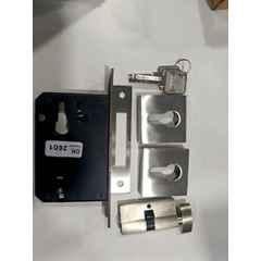 Plantex 50x50mm Brass Satin Dead Lock for Main Door with 70mm Cylinder & 3 Computerized Keys, APS-3107