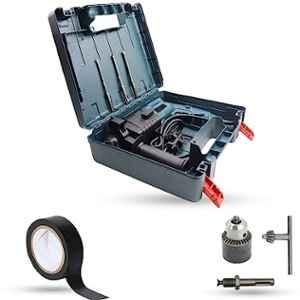 Hillgrove 750W Forward & Reverse Rotation Hammer Impact Drill Machine with 3 Bits, Drill Chuck, SDS Adapter & Electrical Tape, HGCM1204