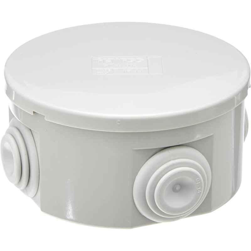 Gewiss 80x40mm IP44 Grey Junction Box with Plain Press-on Lid, GW44002