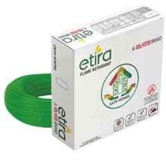 Polycab Etira 6 Sqmm Green Single Core FR PVC Insulated Multistrand House Wire, Length: 90 m