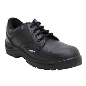 Indcare Jumbo Leather Black Steel Toe Work Safety Shoes, Size: 6