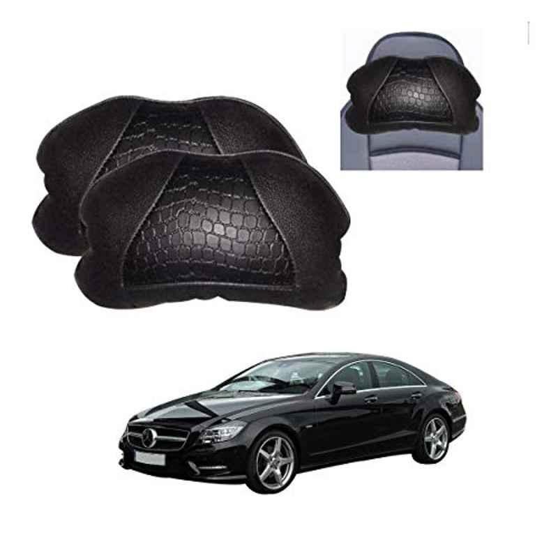 Kozdiko 2 Pcs Black Neck Rest Cushion Pillow Set for Mercedes Benz CLS-Class