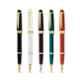 Cross Bailey Black Ink Amber Resin & Gold Tone Finish Fountain Pen with 1 Pc Black Pen Ink Cartridge Set, AT0746-13MF