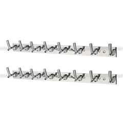 Aligarian 8 Leg Stainless Steel Silver Polished Finish Wall Mounted Tree Cloth Hook Hanger (Pack of 2)