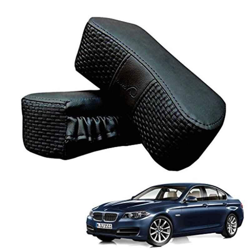 Kozdiko 2 Pcs Memory Foam Black Luxurious Neck Rest Set for BMW 5 Series, koz_31864