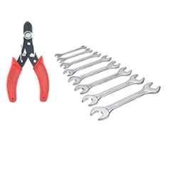 Hillgrove HGCM254 Carbon Steel 8Pcs Double Open Ended Wrench Spanner with Wire Cutter Set