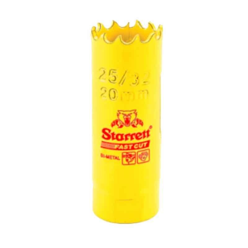 Starrett Fast Cut 20mm Yellow Bi Metal Hole Saw, FCH2532-G