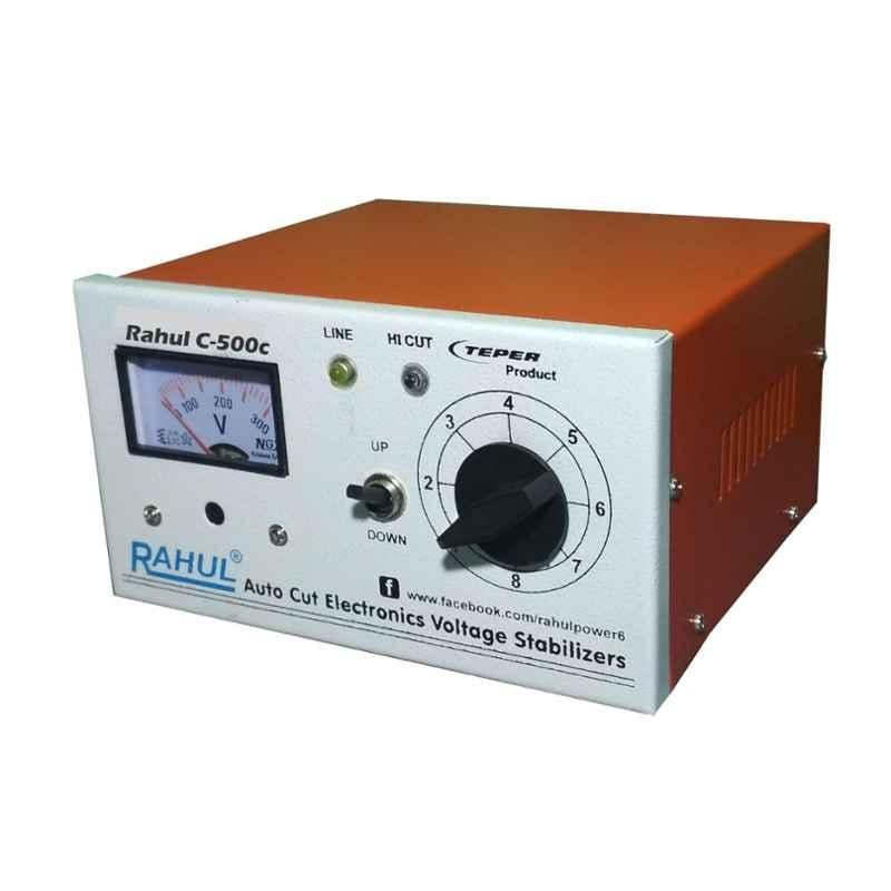 Rahul C-500-C 600VA 2A 90-260V Autocut Copper Voltage Stabilizer for Air Cooler