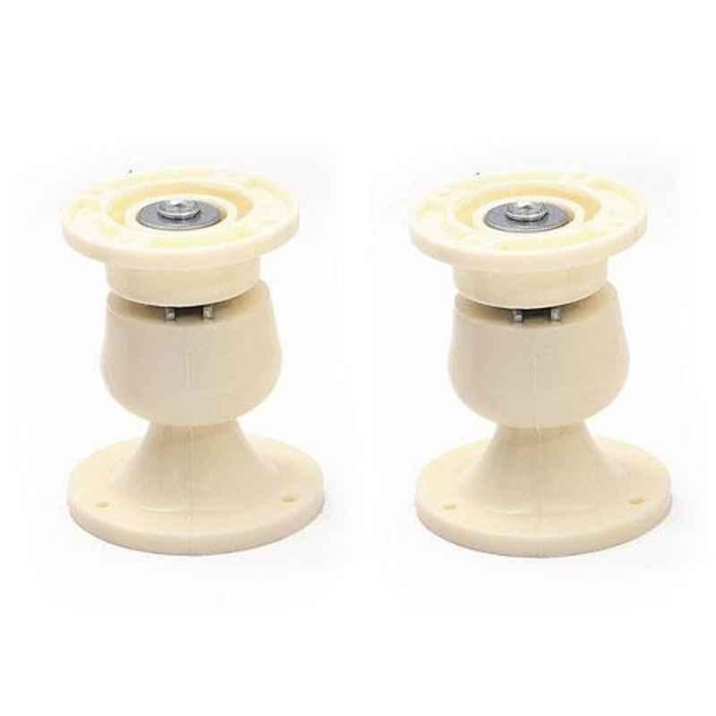 Nixnine Plastic Ivory Magnetic Door Stopper, NO-5_IVR_2PS (Pack of 2)