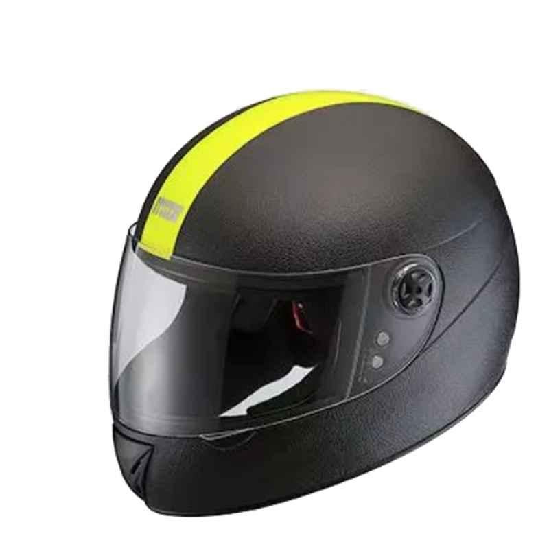 Studds Chrome Elite Expanded Polystyrene Black With Fluorescent Yellow Strip Full Face Full Face Helmet, Size: Xtra Large