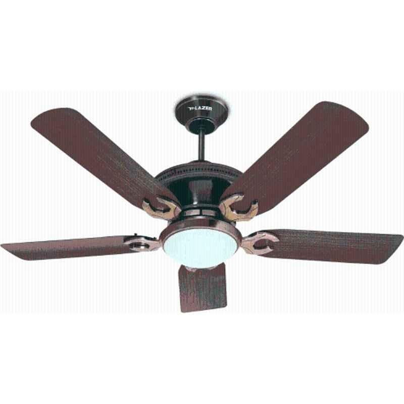 Lazer Elite 40W 370rpm 3 Star Antique Brass with Dark Wood Ceiling Fan, Sweep: 1200 mm