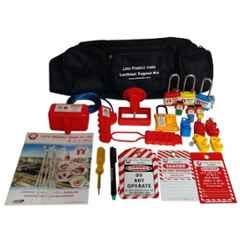 India Loto ILP010B 24 Pcs Black Tagout Electrical Waist Pouch Lockout Kit