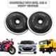 AllExtreme Shon Esteem Bike & Car Horns Super Loud Sound Air Siren (12V, Black & Silver), (Pack of 2)