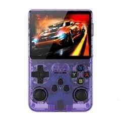 OneXsale R36S 640x480p 3.5 inch Screen Transparent Purple Retro Handheld Game Console