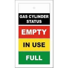 Telly Safety 25 Pcs Cardstock Multicolour Empty, in Use & Full Gas Cylinder Status Tag Set
