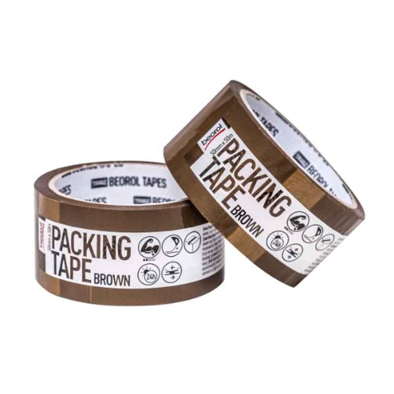Beorol 50mx50mm BOPP Brown Packaging Tape, MT50x50
