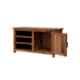 Angel Furniture 110x50x60cm Honey Glossy Finish Solid Sheesham Wood Columbus Wide Screen TV Unit with Cabinet, AF-176H