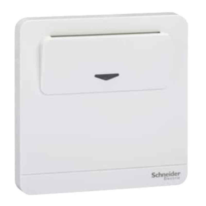 Schneider AvatarOn 16A 250V Brass White Card Switch, E8331EKT-WE