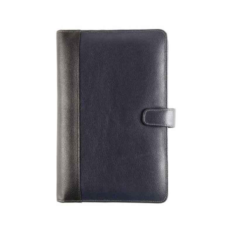 Elan 23.5x15.5x3 5 Slots Non-Leather Black Notebook, EFNB-377-BL