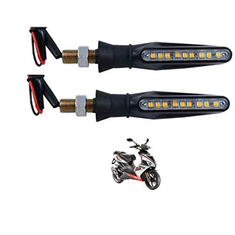 Kozdiko 4 Pcs Plastic Front & Rear Side Sleek Yellow Bike Indicator Set for Aprilia SR 150