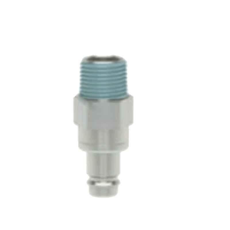 Ludecke ESIG34NAAB R3/4 Double Shut Off Industrial Quick Plug with Tapered Male Thread Connect Coupling
