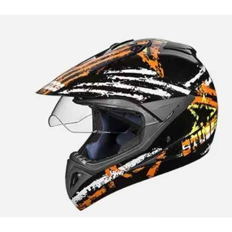 Studds N10 Expanded Polystyrene Black Off Road Full Face Off Road-Full Face Helmet, Size: Medium