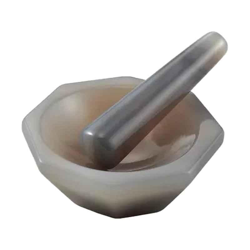 Lab Plus Agate Mortar, Size: 100x120x30 mm, LP-3361