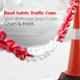 Ladwa 750mm Red & Black PVC Traffic Safety Cone with 4m Chain & 4 Hooks (Pack of 4)