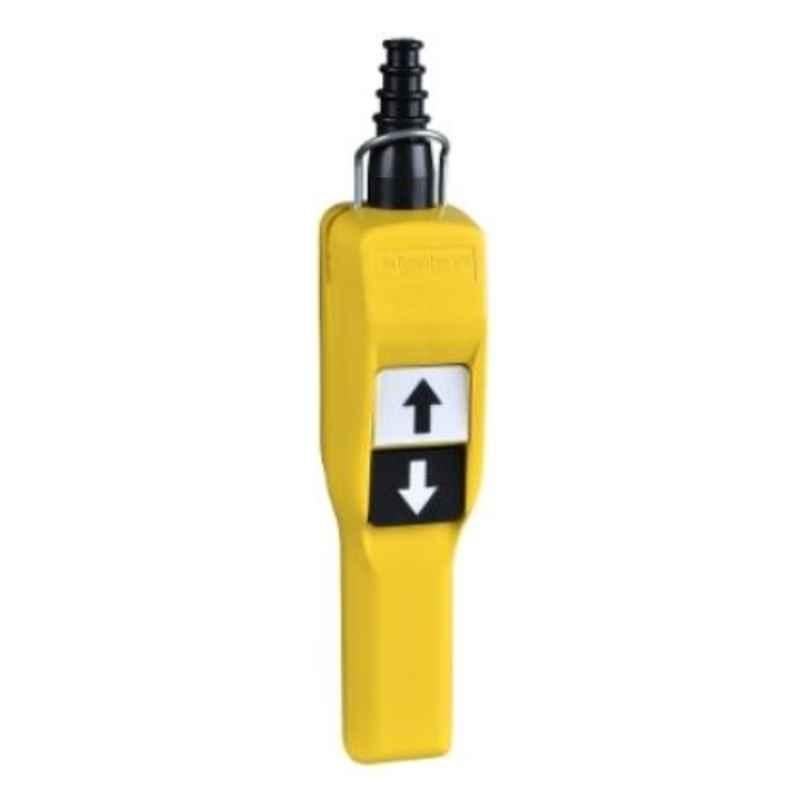 Schneider 1-NO Plastic 2 Push Button Pistol Grip Yellow Pendant Control Station, XACA201